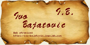 Ivo Bajatović vizit kartica